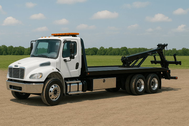 Double tow flatbed and wheel lift